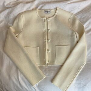 Babaton Ivory Knit Cardigan